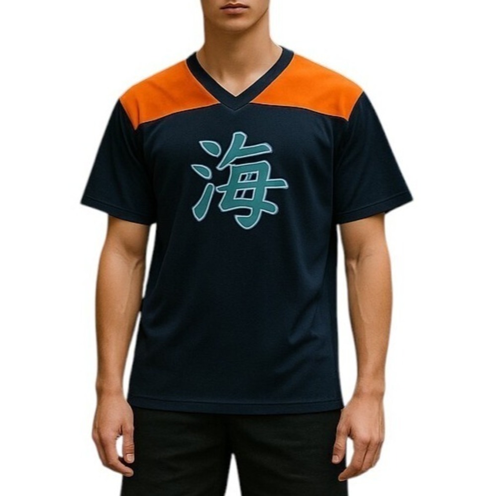 VTG 90s Miami Dolphins Graffiti Jersey Men's Large‎ V-Neck Shirt USA Made READ